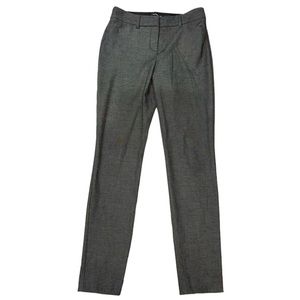 Express Women Dress Career Pants Dark Gray Skinny Mid Rise Stretch Flat Front 4L